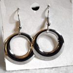 Source Unknown New Ultramodern Trendy Casual Silver Tone Circle Dangle Hook Earrings Photo 0