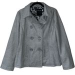 Therapy By Lane Crawford Double Breasted Wool Peacoat Gray Size XL Photo 0