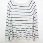 Barefoot Dreams  Blue Cozychic Lite Striped Raglan Pullover XL Photo 1