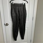 Spanx black faux leather leather like jogger pants size small Photo 2