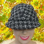 Laundry by Design Y2K  Cabbie Hat Black/ White Tweed Photo 1