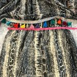 Judith March  Snake print top with colorful fringe trim Small Photo 5