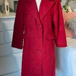 Red Vintage Long Wool Coat Womens 8P Prelude Excellent Condition Photo 6