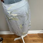 Tommy Bahama Vintage  Silk Wrap Skirt Blue Floral Size 6 Beach Vacation Tropical Photo 3