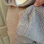 American Eagle teddy pullover Sherpa fleece hoodie in a dusty pink/mauve. Sz S. Photo 6