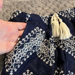 Xhilaration  medium women's navy shorts lined crochet pattern blue white Photo 6