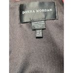 Donna Morgan  Faux Leather V-Neck Twist Detail Midi‎ Dress Burgundy Size 14 Photo 5