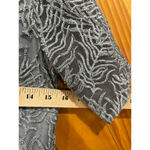 Tadashi Shoji  Beaded Top Grey Ruched Feminine Maxi Evening Romantic Gown Size 6 Photo 7