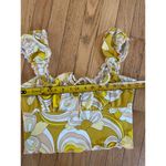 Urban Outfitters  yellow floral women's crop top 70s style sz‎ large Photo 1