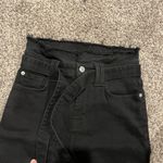 7 For All Mankind High Waisted Paperbag Black Skinny Jeans Photo 1