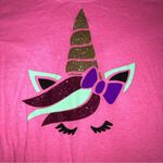 Unicorn Shirt Size Juniors L Pink Short Sleeve Tee Barbie Whimsical Fantasy Photo 1