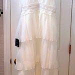 Lulus dreamy mood white Swiss dot tiered midi dress. Polyester. Size Small. Photo 10