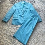 Personal Vintage Blazer & Skirt Set Teal 16 Photo 0