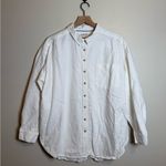 Anthropologie  Pilcro Oversized Oxford Buttondown Shirt Linen Blend Photo 1