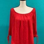 J.Crew  red off the shoulder dress in size small Photo 0