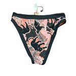 BCBGeneration  Bikini Bottom Reversible Peach Black Panther Bathing Suit Sz L NWT Photo 2