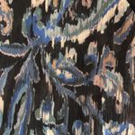 Cynthia Steffe  nwt size medium Black Blouse with Blue Patterned ruffle Sleeves Photo 1