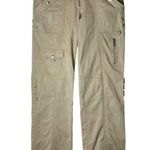 I am gia Pants Women XS Tan Straight Leg Cinched Buckle Waist Jetta Cargo Photo 0