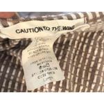 Caution to the Wind Brown White Striped Short Sleeve Belted Dress Large Photo 7