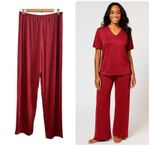 Slinky Brand  Acetate Blend Elastic Waistband Pull On Pant Size Medium USA Photo 0