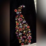 Betsey Johnson Vintage Low Rise Flared Embroidered Corduroy Pants bell bottom 6 Photo 13