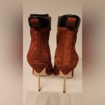  Shoes Good American Brown Suede Booties Lace Up Stiletto Size 8.5 Photo 9