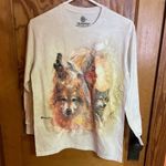 The Mountain NWOT Native American wolves LS shirt Photo 3