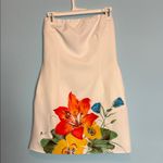 Boat Neck Strapless Slim Fit Floral Print Mini Dresses Photo 2