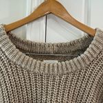 Aerie  Boat Neck Ribbed Slouchy Trendy Knit Sweater Cozy Neutrals Boxy Relaxed Photo 6