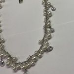 CHAPS  Faux Pearl Bead Beaded Silver Tone Necklace Adjustable Length Photo 7