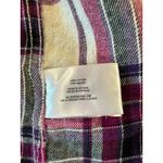 Woolrich Plaid Flannel Shirt Women's M/M Cream Magenta Charcoal Long Sleeve Photo 5