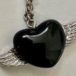 VCLM black heart with angel wings necklace Photo 6