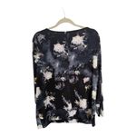 The Limited  Abstract Watercolor Long Sleeve Basic Tee Plus Size 1X Navy Black Photo 3