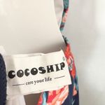 COCOSHIP Plus Size 3X Swimsuit Floral Plunge One Piece Open Back Halter 1003 Photo 2