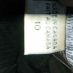 Peter Nygard  10 Workwear Brown Lime Pinstripe Pants Suit Photo 2