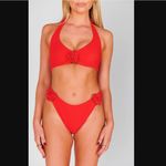 Show Me Your Mumu  Malta Red Rosette Bikini Top & Bottom 2pc Set XS/S Photo 3