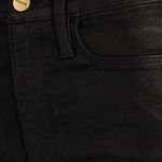 frame denim FRAME Women's Le Sylvie Coated Straight-Leg Jeans Black Noir Photo 5