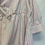 Motherhood Maternity Striped Mock Wrap Top with Belt, Size 1X Photo 10