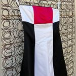 Jessica McClintock Y2K  color block strapless A line prom dress black white pink Photo 1