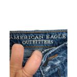American Eagle  Women's Mini Skirt A-Line Button Fly Distressed‎ Lined Denim 4 Photo 3