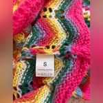 Ecosunny Women's Sweaters Long Sleeve Crew Neck Color Block Striped Hollow Pink Photo 5