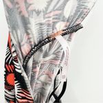 Free People Daria Halter Maxi Dress Black Orange Low Back Wrap Slit Plunge Photo 11