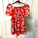 Urban Outfitters  Lula red floral V neck romper Photo 3