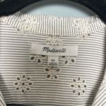 Madewell  Eyelet Piedmont Camp Shirt Striped Short Sleeve Button Down Women’s XS Photo 2