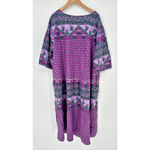 Vermont Country Store Floral Midi Dress Purple 2X Pockets Peasant Boho Prairie Photo 6