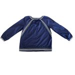 Lucky Brand ⭐️ navy and white embroidered bohemian blouse top size small Photo 7