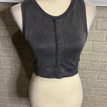 Aerie OFFLINE by Real Active Seamless Bra Tank Top Charcoal Grey Ribbed Large Photo 0