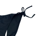 J.Crew New  Black Ribbed Cheeky String Side Tie Bikini Swim Suit Bottom Medium Photo 2