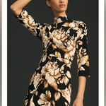 Anthropologie Maeve Mock-Neck Scalloped Shift Mini Dress,Size 8,NWT Photo 2