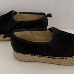 Sam Edelman Carrin Black Espadrille Platform Suede Slip On Shoes 7.5 M RARE HTF Photo 6